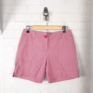 Talbots Pink Gingham Casual Chino Shorts Size 4P